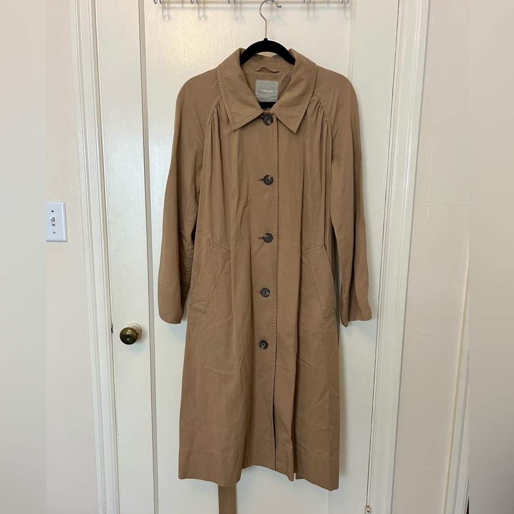 Everlane Gathered Drape Trench Coat - Tan